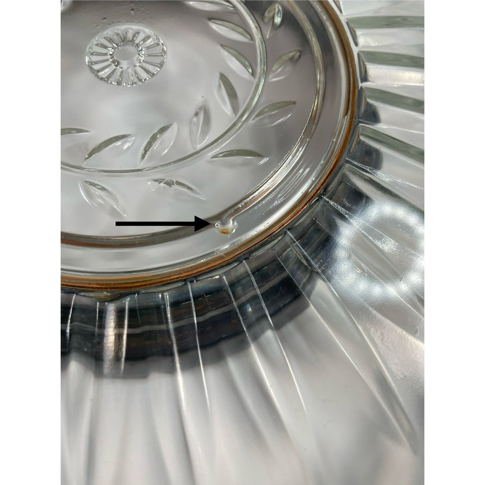 Vintage Cake Plate 13 1/2" Diameter Plate With A Silver Played Base In Original - Picture 10 of 11